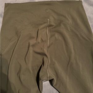 Olive Green High-Waisted Leggings